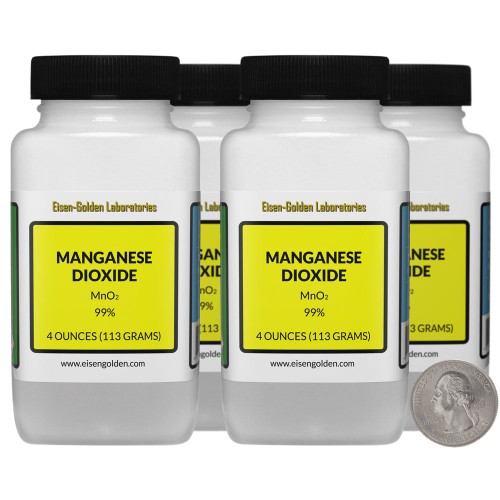 Manganese Dioxide - 1 Pound in 4 Bottles