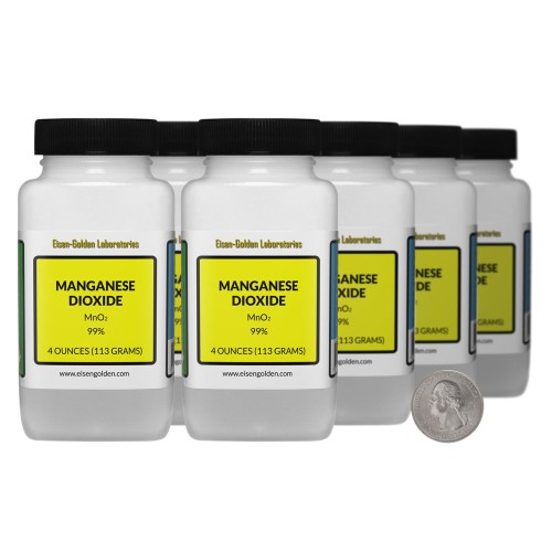 Manganese Dioxide - 2 Pounds in 8 Bottles