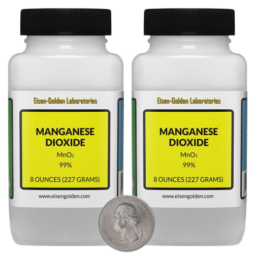 Manganese Dioxide - 1 Pound in 2 Bottles