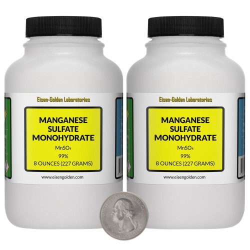 Manganese Sulfate Monohydrate - 1 Pound in 2 Bottles