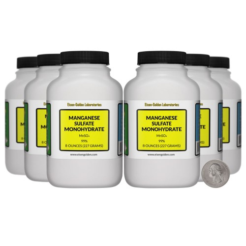 Manganese Sulfate Monohydrate - 3 Pounds in 6 Bottles