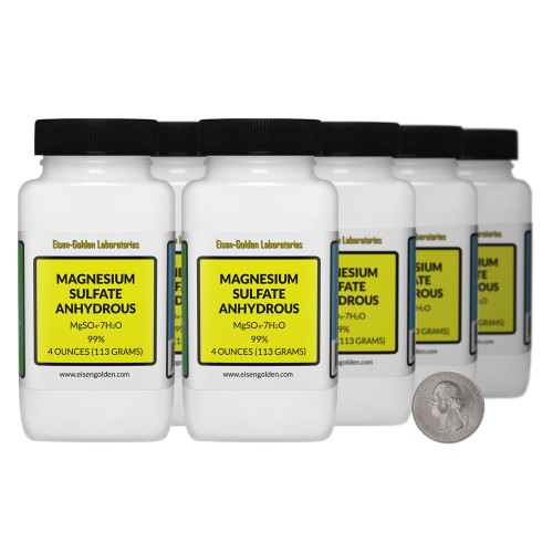 Magnesium Sulfate Anhydrous - 2 Pounds in 8 Bottles