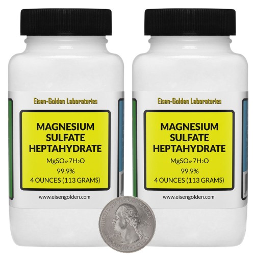 Magnesium Sulfate Heptahydrate - 8 Ounces in 2 Bottles