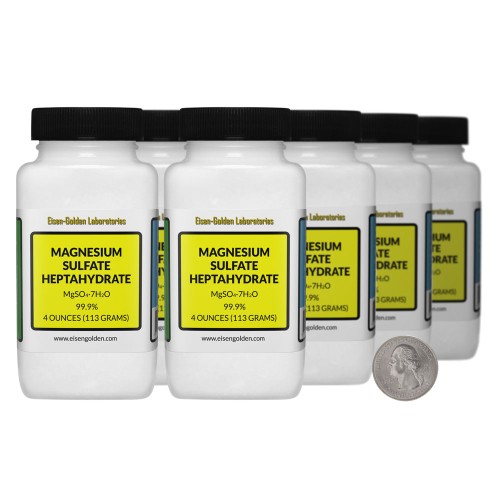 Magnesium Sulfate Heptahydrate - 2 Pounds in 8 Bottles
