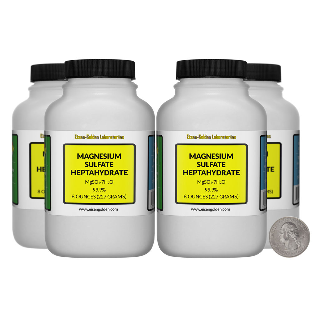 Magnesium Sulfate Heptahydrate 2 Pounds 4 Bottles