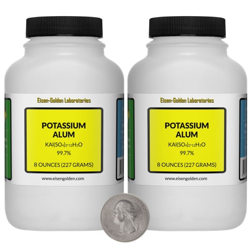 Potassium Alum - 1 Pound in 2 Bottles