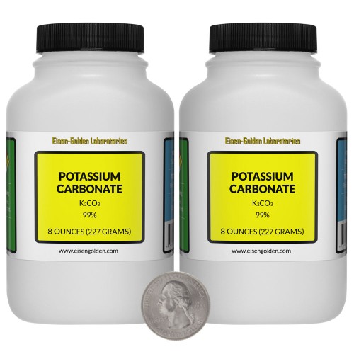 Potassium Carbonate - 1 Pound in 2 Bottles