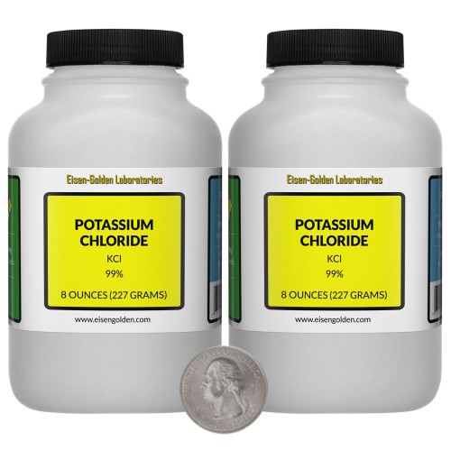 Potassium Chloride - 1 Pound in 2 Bottles