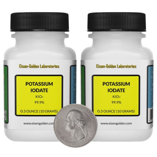 Potassium Iodate - 0.7 Ounces in 2 Bottles