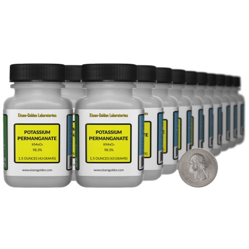 Potassium Permanganate - 1.3 Pounds in 20 Bottles