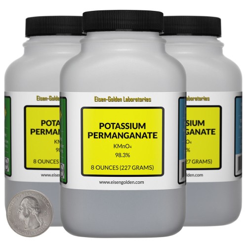 Potassium Permanganate - 1.5 Pounds in 3 Bottles