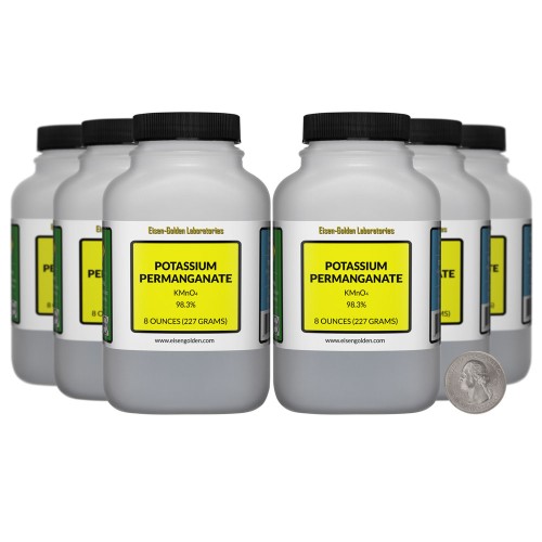 Potassium Permanganate - 3 Pounds in 6 Bottles