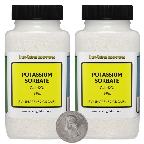 Potassium Sorbate - 4 Ounces in 2 Bottles