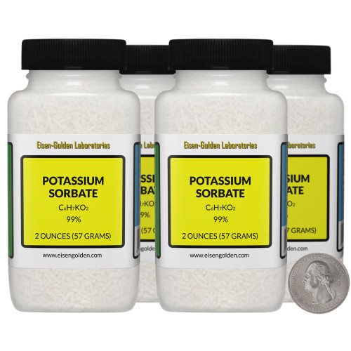 Potassium Sorbate - 8 Ounces in 4 Bottles