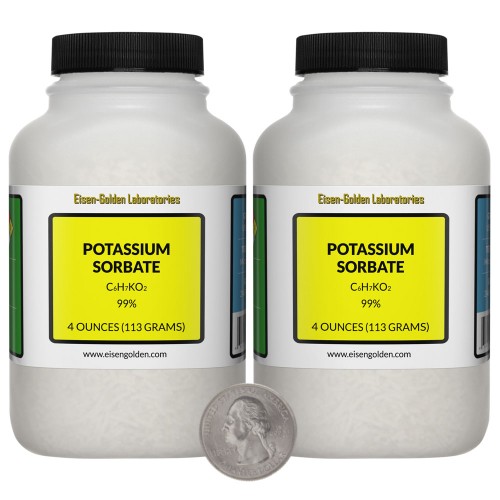 Potassium Sorbate - 8 Ounces in 2 Bottles