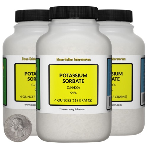 Potassium Sorbate - 12 Ounces in 3 Bottles