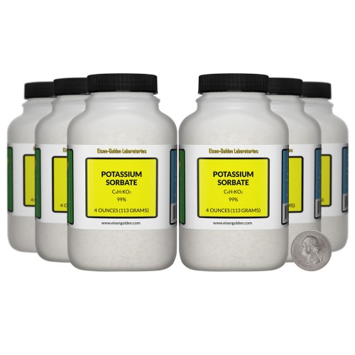 Potassium Sorbate - 1.5 Pounds in 6 Bottles