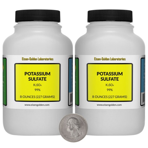 Potassium Sulfate - 1 Pound in 2 Bottles
