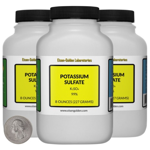 Potassium Sulfate - 1.5 Pounds in 3 Bottles