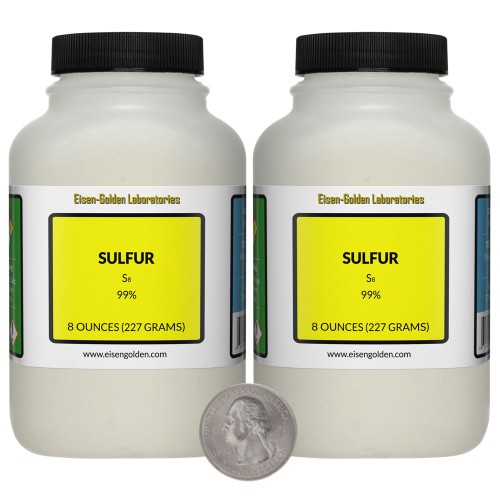 Sulfur - 1 Pound in 2 Bottles