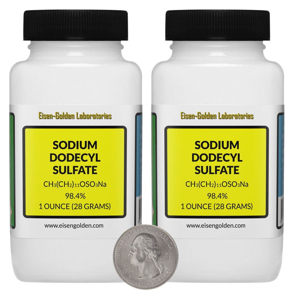 Sodium Dodecyl Sulfate - 2 Ounces in 2 Bottles Sodium Dodecyl Sulfate - 2 Ounces in 2 Bottles