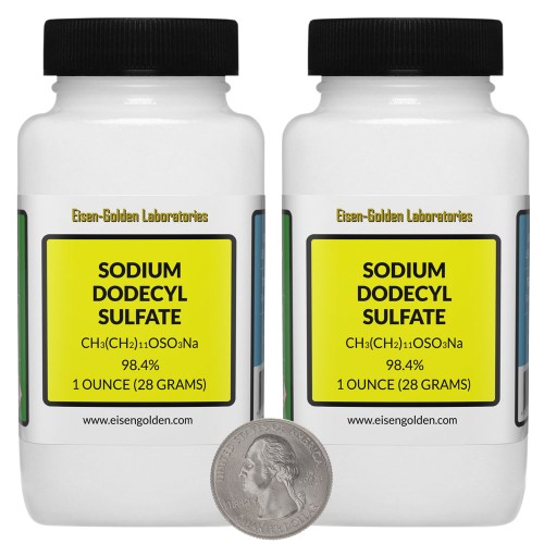 Sodium Dodecyl Sulfate - 2 Ounces in 2 Bottles