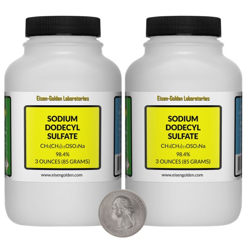 Sodium Dodecyl Sulfate - 6 Ounces in 2 Bottles