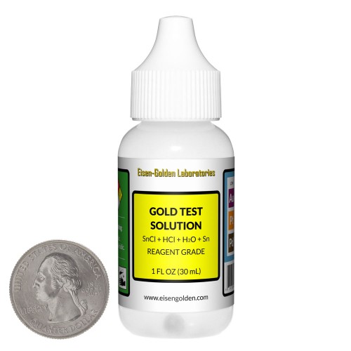 Gold Test Solution - 1 Fluid Ounce in 1 Bottle