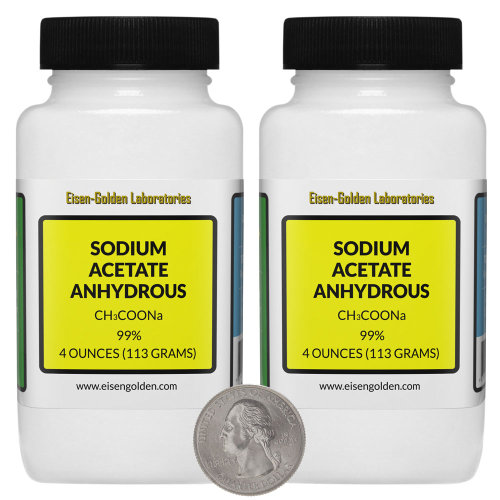 Sodium Acetate Anhydrous - 8 Ounces in 2 Bottles Sodium Acetate Anhydrous - 8 Ounces in 2 Bottles
