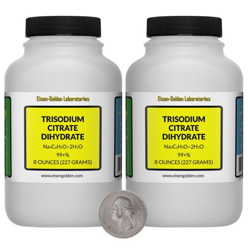 Trisodium Citrate Dihydrate - 1 Pound in 2 Bottles