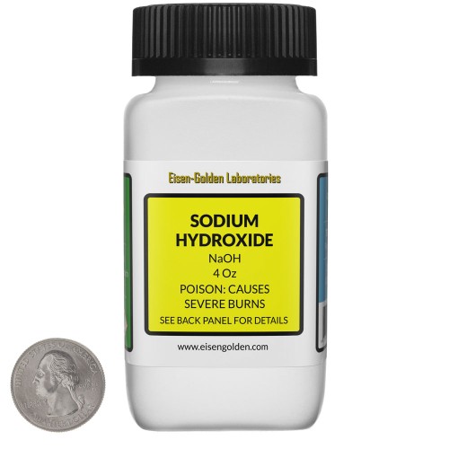 Sodium Hydroxide - 4 Ounces in 1 Bottle