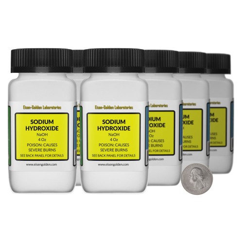 Sodium Hydroxide - 2 Pounds in 8 Bottles