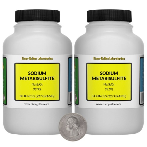 Sodium Metabisulfite - 1 Pound in 2 Bottles