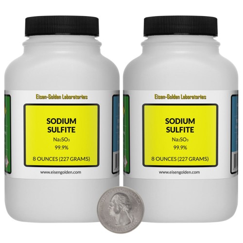 Sodium Sulfite - 1 Pound in 2 Bottles