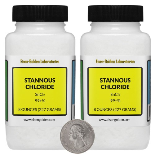 Stannous Chloride - 1 Pound in 2 Bottles