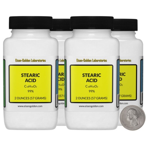 Stearic Acid - 8 Ounces in 4 Bottles