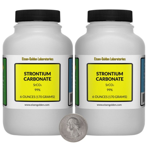 Strontium Carbonate - 12 Ounces in 2 Bottles