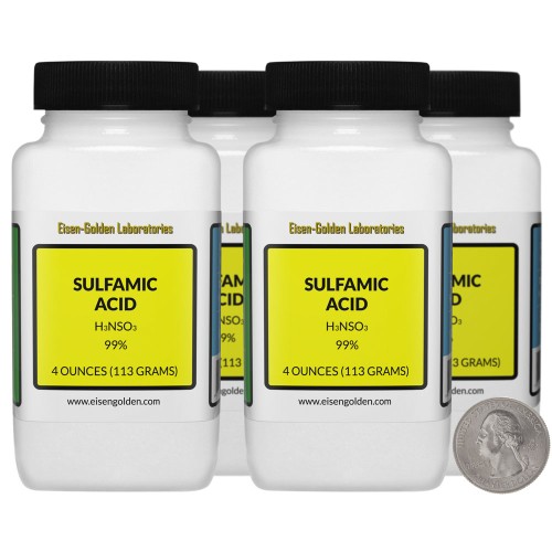 Sulfamic Acid  - 1 Pound in 4 Bottles