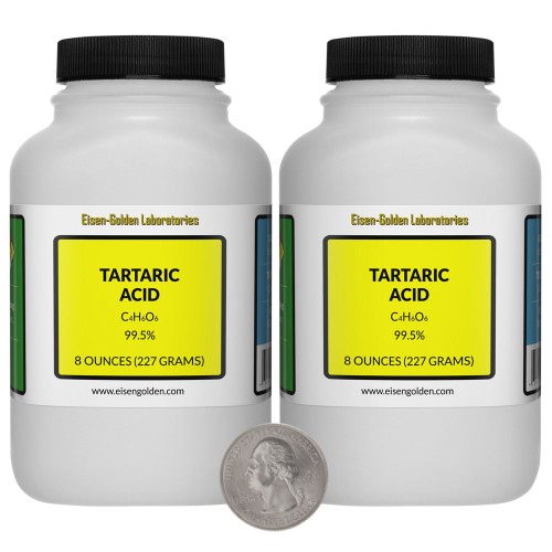 Tartaric Acid - 1 Pound in 2 Bottles