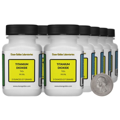 Titanium Dioxide - 1.3 Pounds in 10 Bottles