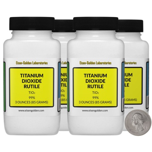 Titanium Dioxide Rutile - 12 Ounces in 4 Bottles