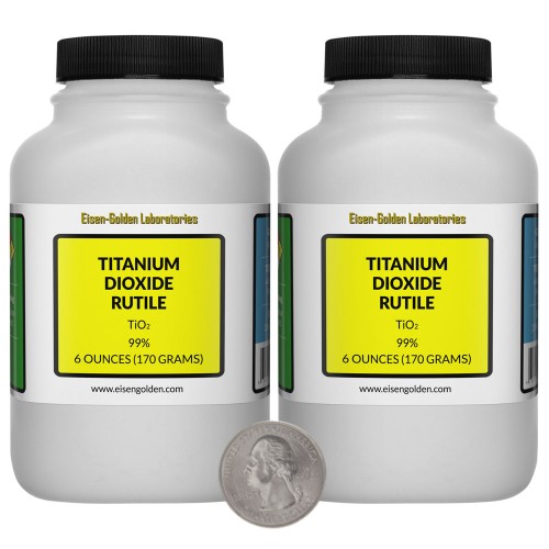 Titanium Dioxide Rutile - 12 Ounces in 2 Bottles