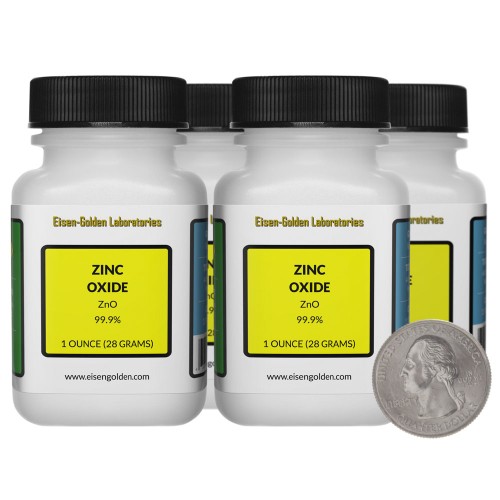 Zinc Oxide - 4 Ounces in 4 Bottles