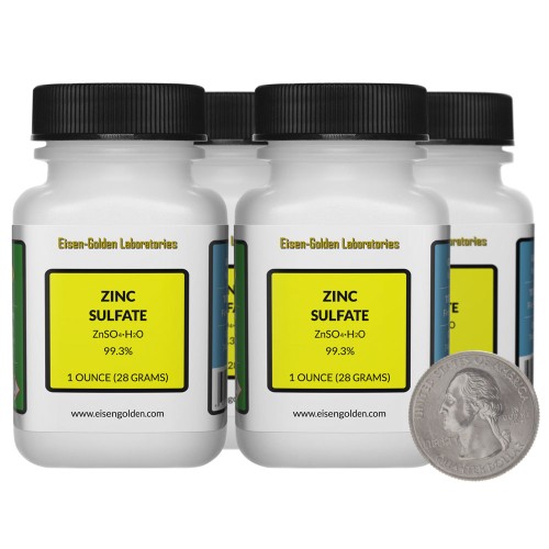 Zinc Sulfate - 4 Ounces in 4 Bottles
